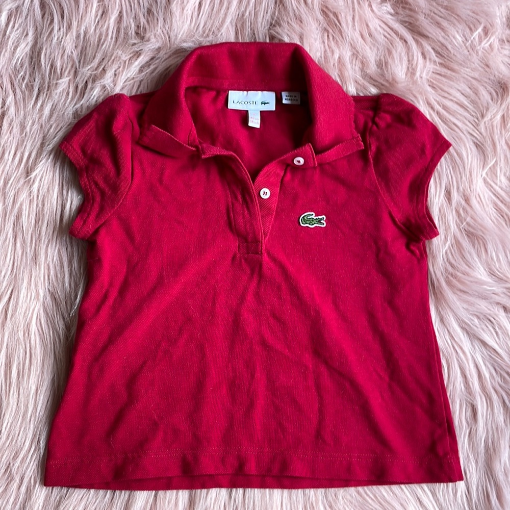Lacoste polo with scallop detail on collar